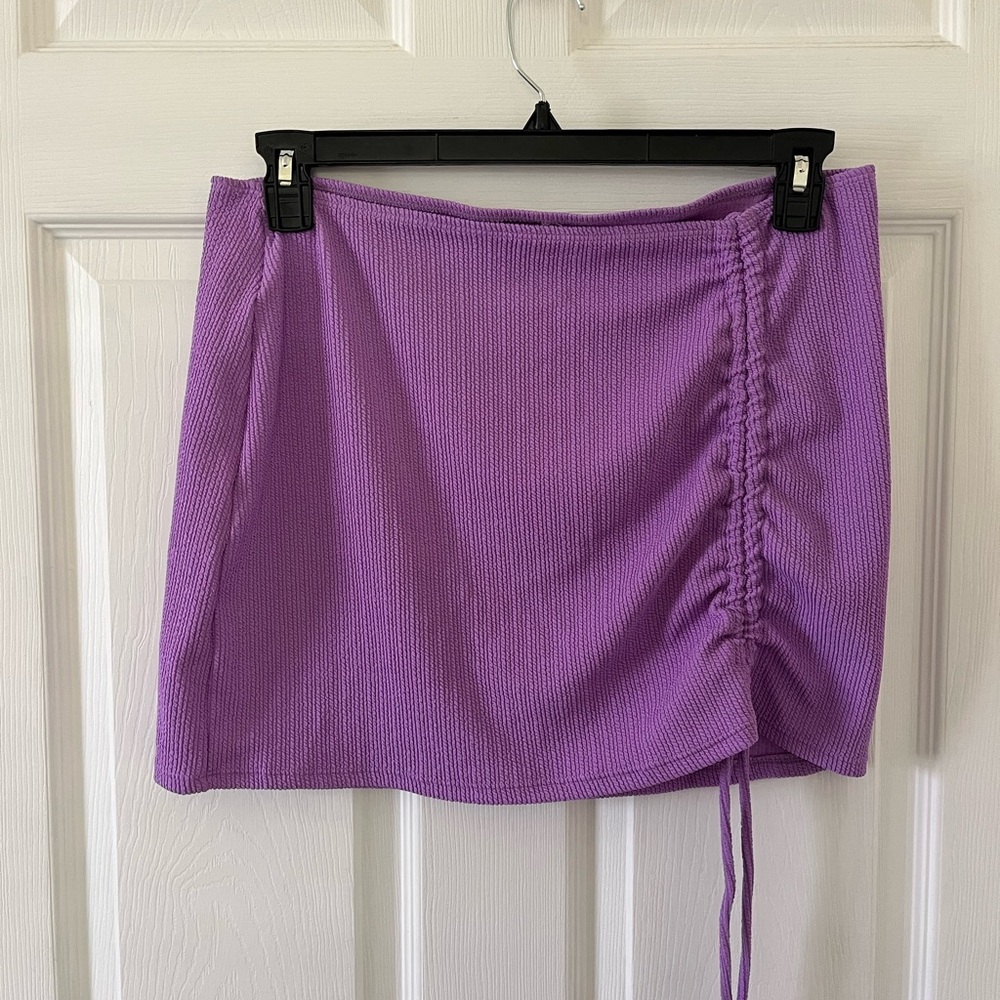 Cotton-on Body Lilac Ruched Mini Skirt